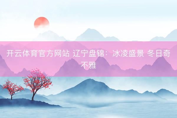 开云体育官方网站 辽宁盘锦:冰凌盛景 冬日奇不雅