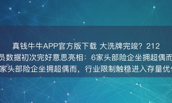 真钱牛牛APP官方版下载 大洗牌完竣？212.6万东说念主身险营销员数据初次完好意思亮相：6家头部险企坐拥超偶而，行业限制触稳进入存量优化期
