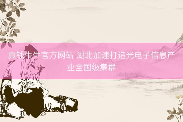 真钱牛牛官方网站 湖北加速打造光电子信息产业全国级集群