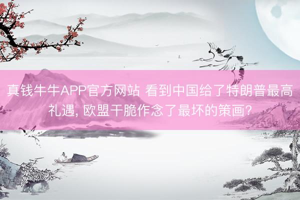 真钱牛牛APP官方网站 看到中国给了特朗普最高礼遇， 欧盟干脆作念了最坏的策画?