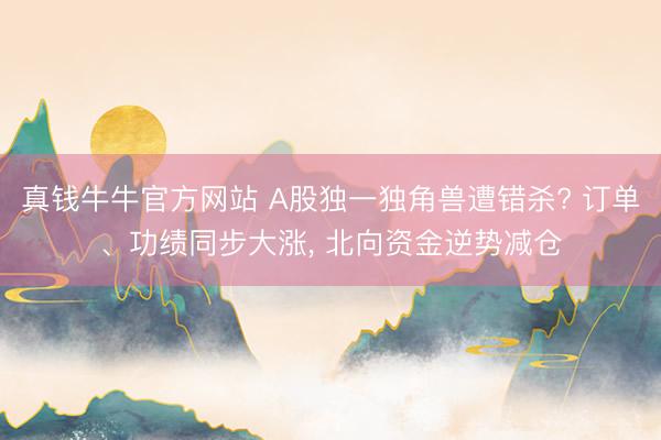 真钱牛牛官方网站 A股独一独角兽遭错杀? 订单、功绩同步大涨， 北向资金逆势减仓